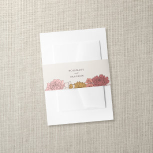 Boho Vintag Floral Fall Garden Wedding Einladungsbanderole