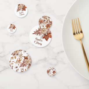 Boho Vintag Herbst Terrakotta auf der Flora Hochze Konfetti