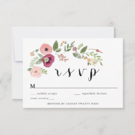 Boho Vintag Pink Floral UAWG Umschließung Karte