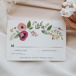 Boho Vintag Pink Floral UAWG Umschließung Karte