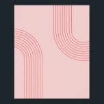 Boho Vintag Pink und Red Rainbow Arch 3 Poster<br><div class="desc">Boho Mitte Jahrhundert Moderne Vintage Linie Regenbogen Arch Rosa und Rot 3</div>