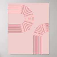 Boho Vintag Pink und Roter Regenbogen Arch 5