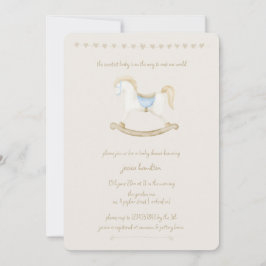 Boho Vintag Rocking Horse Cowboy Baby Dusche Einladung