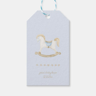 Boho Vintag Rocking Horse Cowboy Baby Dusche Geschenkanhänger