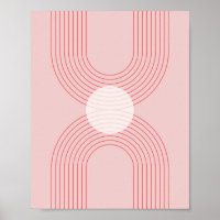 Boho Vintag Rosa und Roter Regenbogen Arch 1