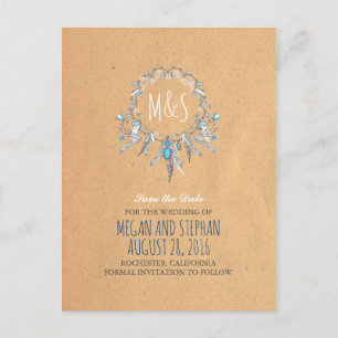 boho Vintag Traumkatheter Save the Date Ankündigungspostkarte