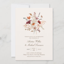 Boho Vintag Wildblume Hochzeit im Herbst