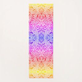 Boho Vintag William Morris Patterns Rainbow Yogamatte