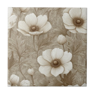 Boho-Vintage-Anemonen-Fliesen für Badezimmer-Akzen Fliese