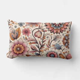 Boho-Vintage-Blumen-Wurfkissen Lendenkissen