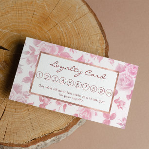Boho Vintage Land schick weißen rosa Rosen Blumens Treuekarte