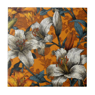 Boho Vintage Lilien Fliesen Für Künstlerische Böde