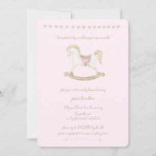 Boho Vintage Schaukelpferd Cowboy Baby Shower Einladung