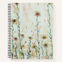 Boho Vintage Wildblumen Notizbuch