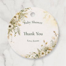 Boho-Wald-Babyshower-Geschenkanhänger 