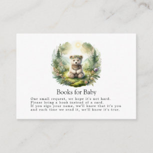 Boho-Wald-Bären-Bücher für Baby Shower Begleitkarte