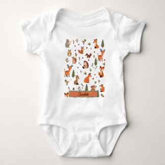 Boho-Wald-Personalisiertes Baby Strampler