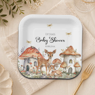 Boho-Wald-Waldtiere-Baby-Party Pappteller