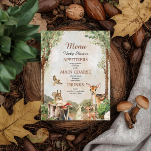 Boho Wald Woodland Tiere Rustic Baby Dusche Flyer