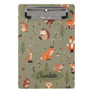 Boho-Waldlandschaft personalisiert  Mini Klemmbrett