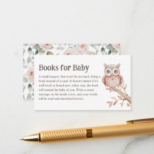 Boho-Waldtiere Baby Shower Bücher fürs Baby Begleitkarte