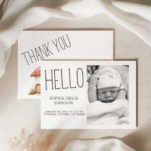Boho Waldtiere Foto Baby Ankündigung
