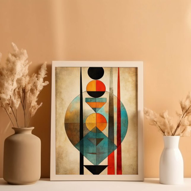 Boho Wall Art Alte Abstrakte Moderne neutral Poster (Von Creator hochgeladen)
