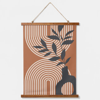 Boho Wall Art Wandteppich Mit Holzrahmen