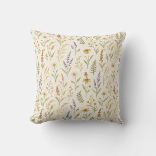 Boho Wassercolor Wildblume Floral Kissen