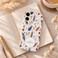 Boho-Wasserfarbe-Feder-Blumenmuster Personalized