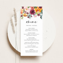 Boho Wasserfarbe Herbstliche Blume Hochzeit im Her