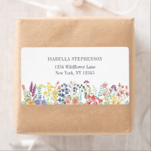 Boho-Wasserfarbe-Wildblumen-Blumenmuster 