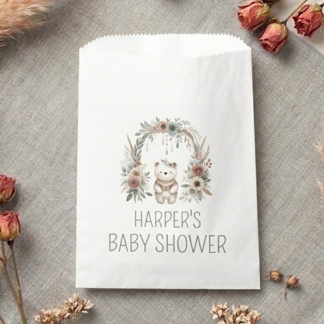 Boho-Wasserfarben-Bär-Baby-Party  Geschenktütchen (Von Creator hochgeladen)