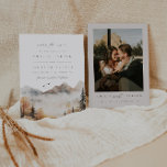 Boho Wasserfarbenberge Hochzeit rettet das Datum Einladung<br><div class="desc">Dies ist eine Hochzeit in den Bergen, um die Termineinladung mit einer wunderschönen Wasserfarbenfallszene und einer eleganten Schriftart-Paarung zu bewahren. Bearbeiten Sie die meisten* Formulierungen und alle Farben außer der Farbe der Aquarelllandschaft. * die Wörter "und" und "Empfang zu folgen" sind nicht editierbar. // Für passende Artikel besuchen Sie bitte...</div>