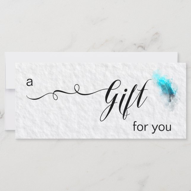 *~* Boho Wasserfarbenfederung Bohemisch Einfach (Vorderseite)