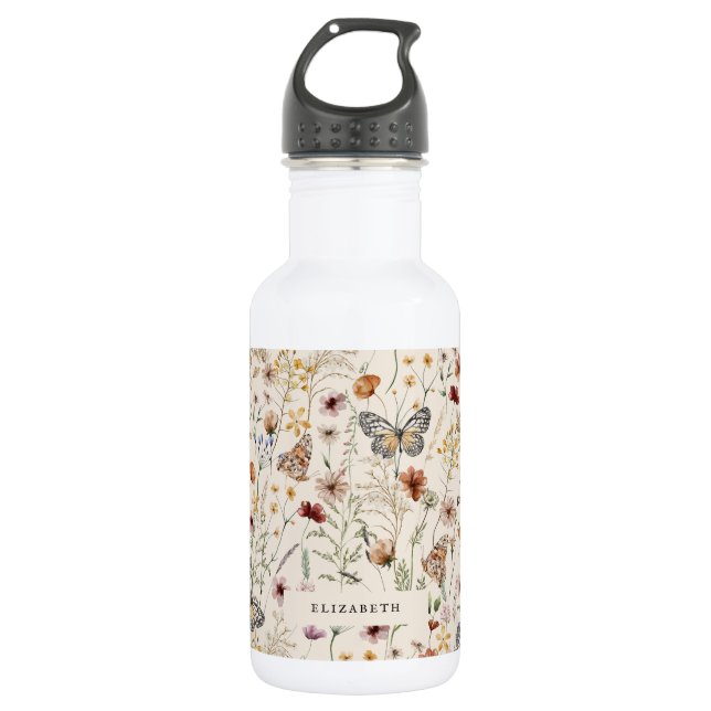 Boho-Wasserflasche Edelstahlflasche (Vorderseite)