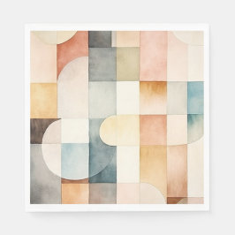 Boho Watercolor Abstrakt Art Serviette
