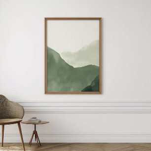 Boho Watercolor Abstrakt Poster   Neutraldruck