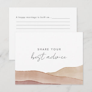 Boho Watercolor Abstrakter klassischer Spaß Hinweiskarte