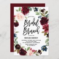 Boho Watercolor Autumn Floral Wreath Bridal Brunch