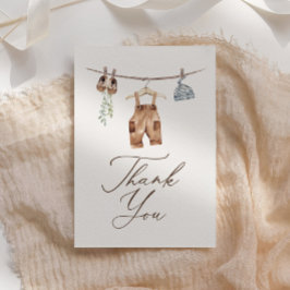 Boho Watercolor Baby Clothes Boy Babydusche Dankeskarte