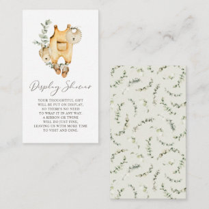 Boho Watercolor Baby Overalls Display-Dusche Begleitkarte