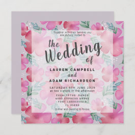 Boho Watercolor Blues Blush Pink Wedding