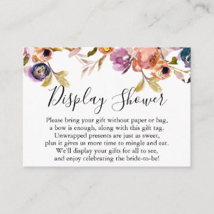 Boho Watercolor Blume No Wrap Brautparty Begleitkarte