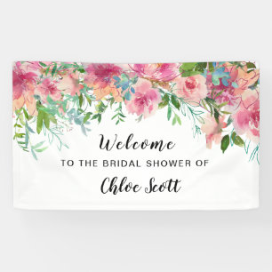 Boho Watercolor Brautparty Begrüßung Banner