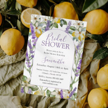 Boho Watercolor Brautparty Lemon & Lavender