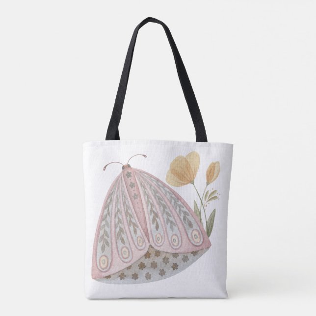 Boho Watercolor Butterfly Floral Boho Style (Rückseite)