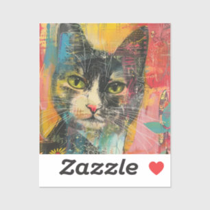 Boho Watercolor Cats - Earthy Feline Art (6) Aufkleber