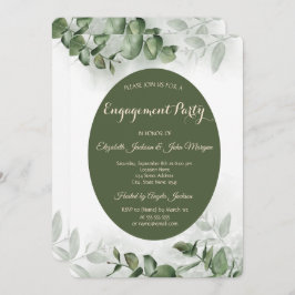 Boho Watercolor Eucalyptus Greenery Verlobung Einladung