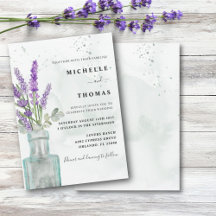 Boho Watercolor Eucalyptus und Lavender Wedding